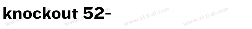 knockout 52字体转换